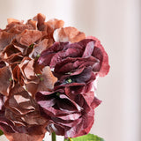 Fyldigt Hortensia Bundt - Lys Bordeaux