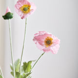 Valmue Blomst "Real Touch" - Lyserød