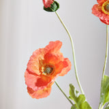 Valmue Blomst "Real Touch" - Orange