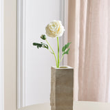 Luksus Ranunkel Blomst "Real Touch" - Hvid