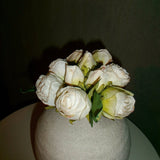 Vintage Rose Buket - Hvid